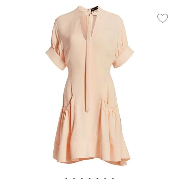 PROENZA SCHOULER Cream Gathered Crepe Dress from SAX 5th AVE girlcore feminine - Picture 5 of 16